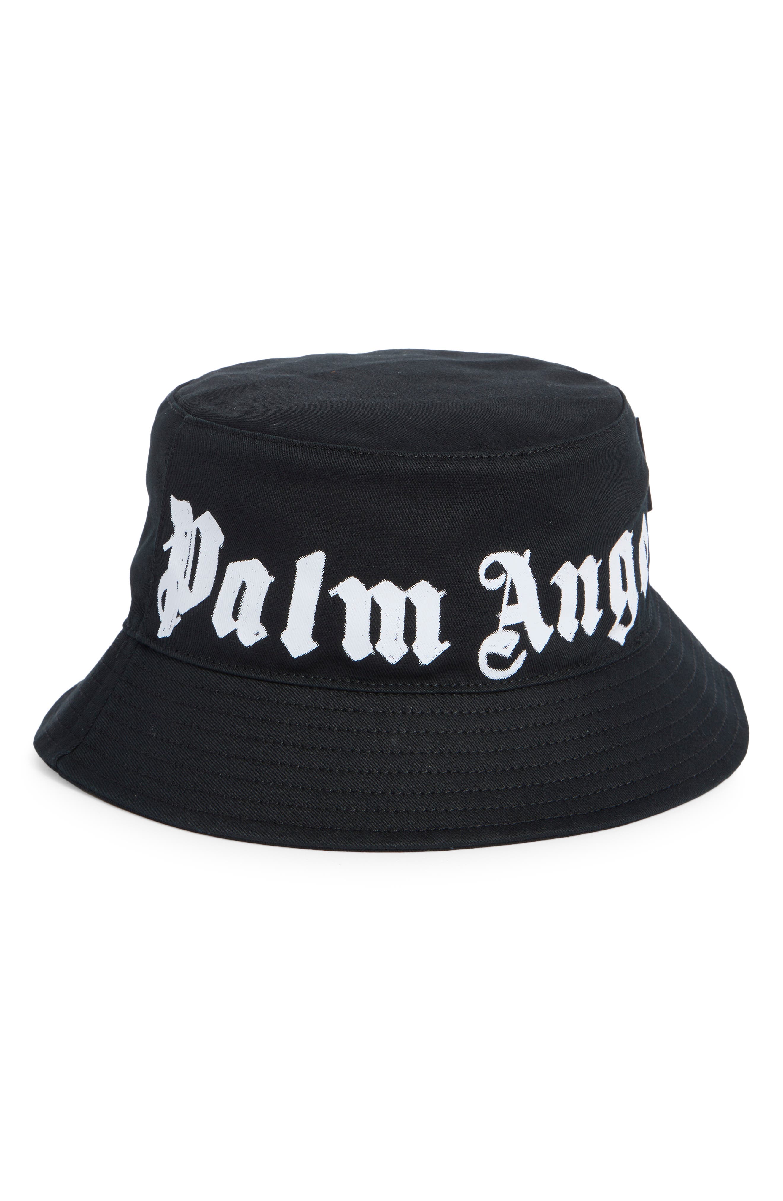Palm Angels Logo Cotton Bucket Hat