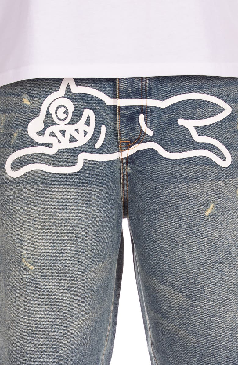 ICECREAM Baskin Denim Short, Alternate, color, Blue Fudge