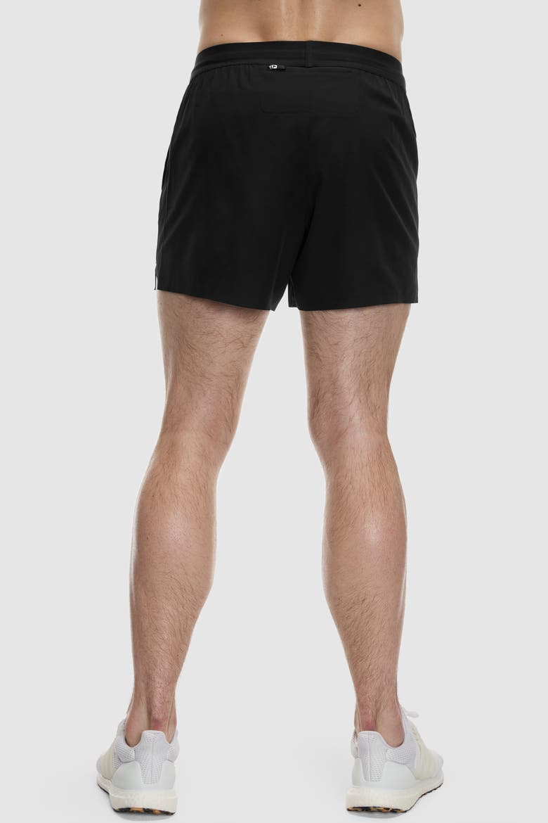 5" Lined Bonded Run Short, Alternate, color, JET BLACK