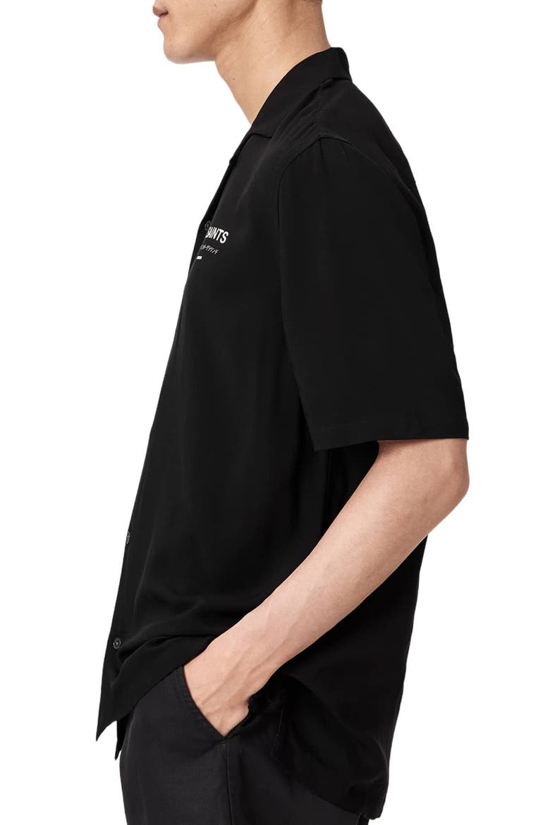 Underground Logo Graphic Camp Shirt, Alternate, color, BLACK