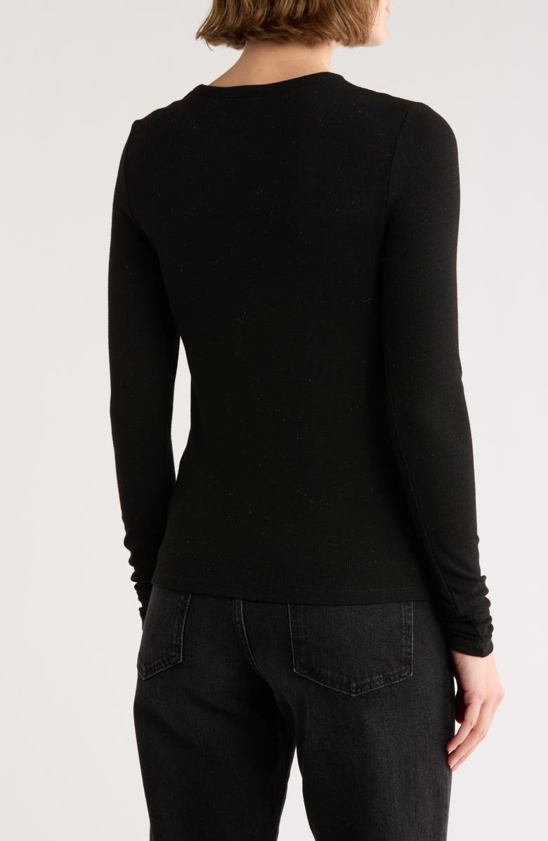 Splendid Shimmer Crewneck T-Shirt, Alternate, color, Black