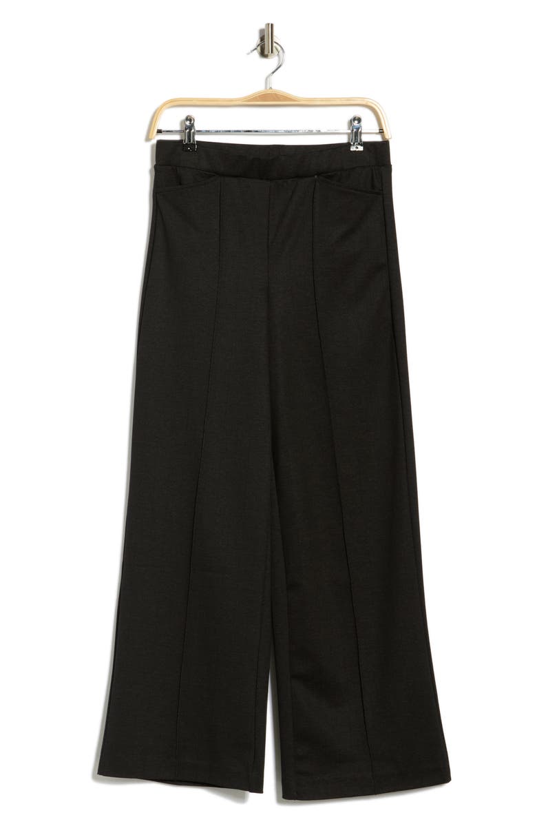 Ellen Tracy Wide Leg Ponte Pull-On Pants, Alternate, color, Herringbone