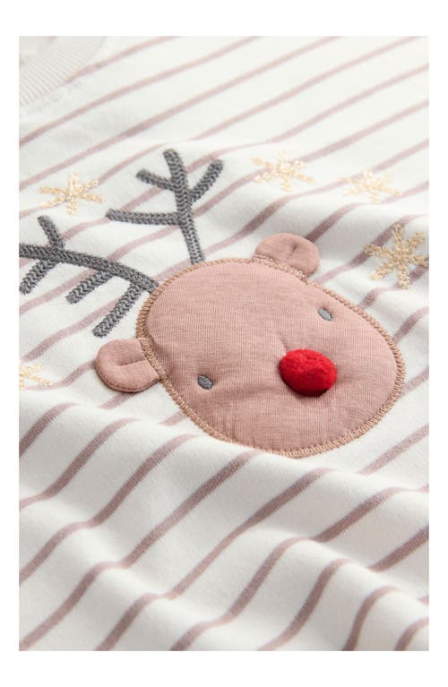 Next Kids' Reindeer Long Sleeve T-shirt & Flare Leggings Set In Multi