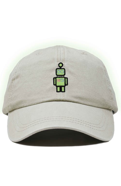 Dalix Robot Hat In Washed Stone White