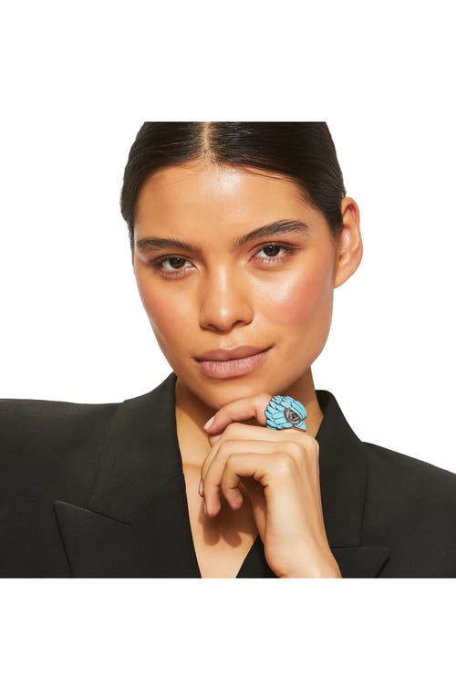 KURT GEIGER KURT GEIGER LONDON ENAMEL EAGLE COCKTAIL RING
