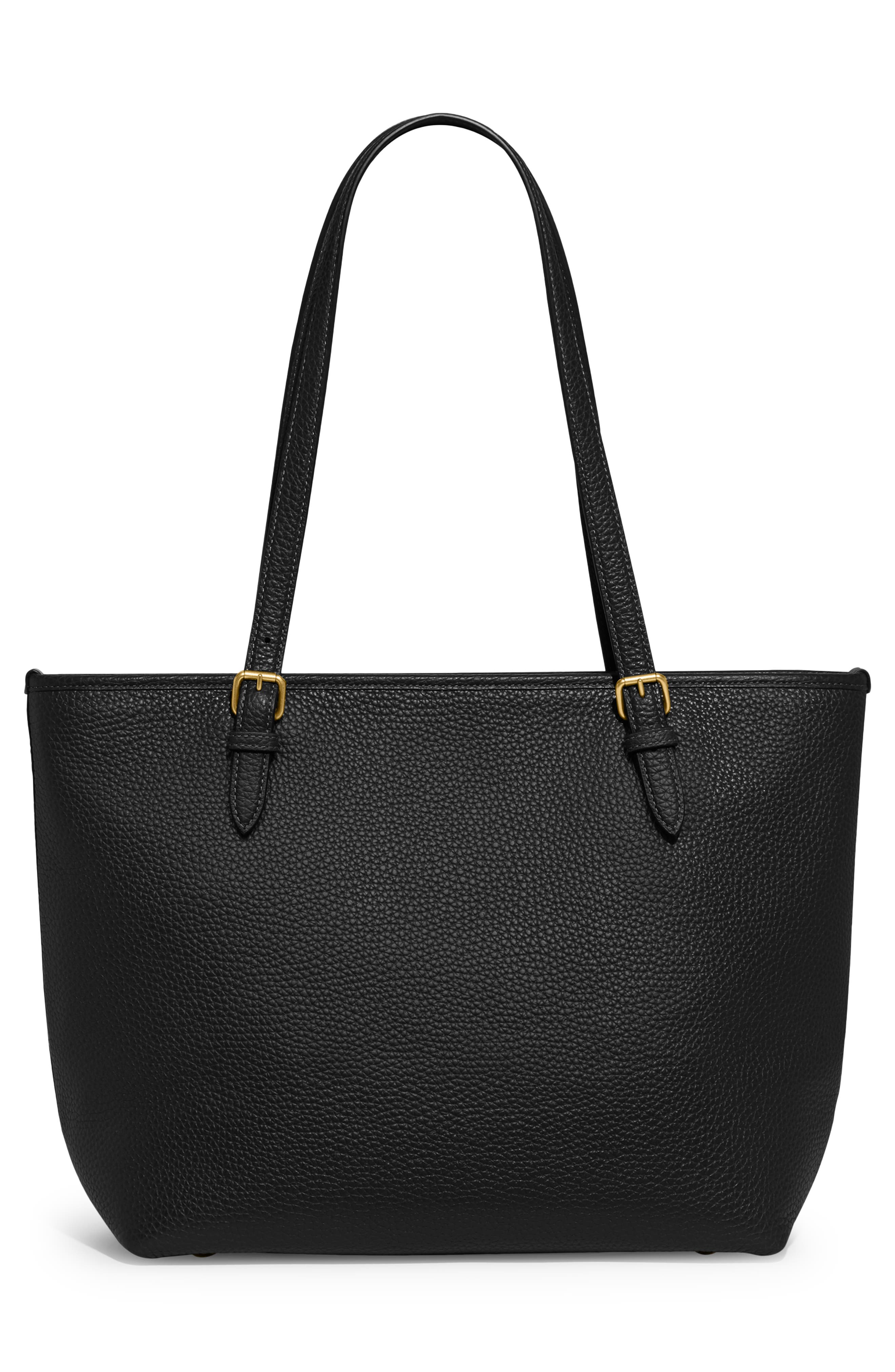COACH Taylor Polished Pebble Leather Tote, Alternate, color, 