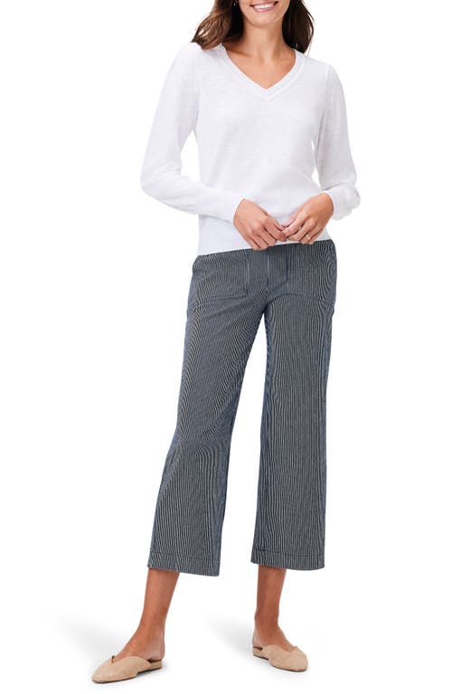 Nic + Zoe Slub Cotton Blend Sweater In White
