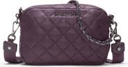 MZ Wallace Crosby Mini Leather Trimmed Crossbody Bag