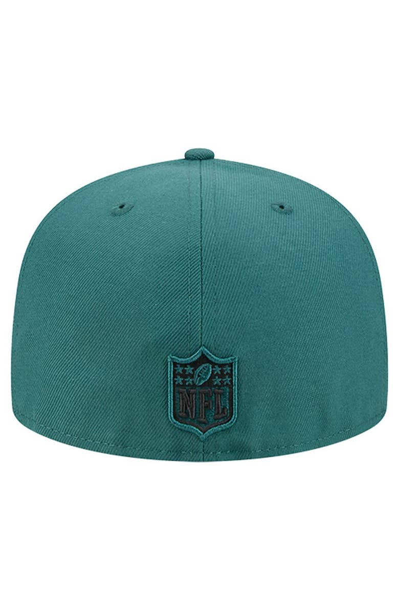 New Era Men's New Era Midnight Green Philadelphia Eagles Tri-Hit 59FIFTY Fitted Hat, Alternate, color, Green
