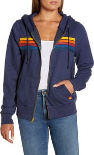 Aviator Nation 5-Stripe Zip Hoodie