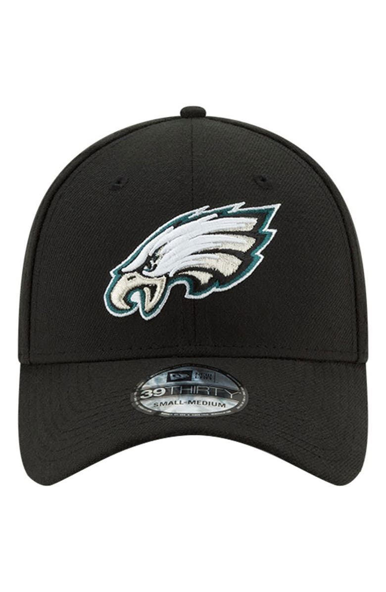New Era Men's New Era Black Philadelphia Eagles 39THIRTY Fitted Hat, Alternate, color,