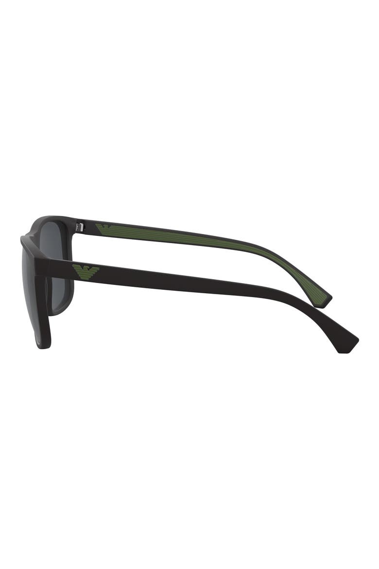 56mm Navigator Sunglasses, Alternate, color, MATTE BLACK