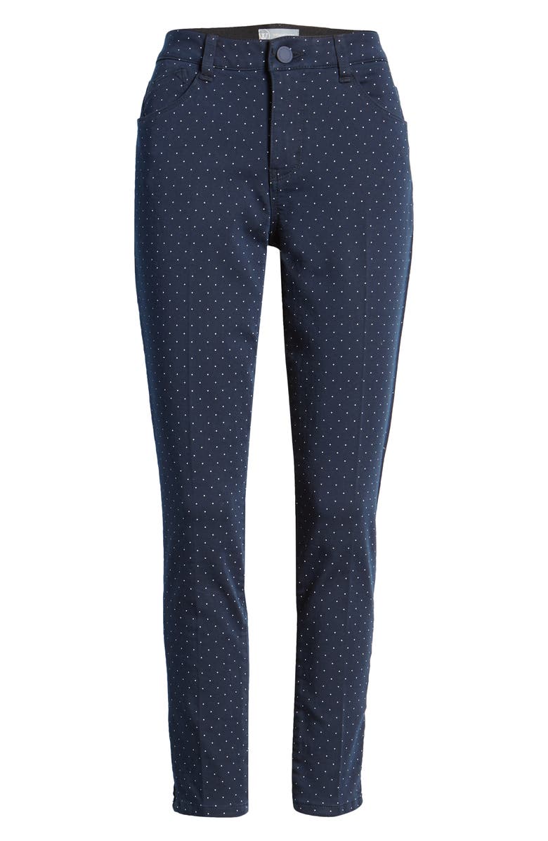 Wit & Wisdom 'Ab'Solution Dot Print Cotton Blend Ankle Pants, Alternate, color, 