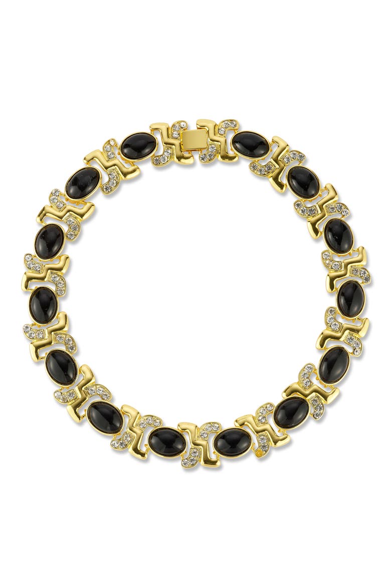 Cubic Zirconia Statement Necklace, Alternate, color, GOLD