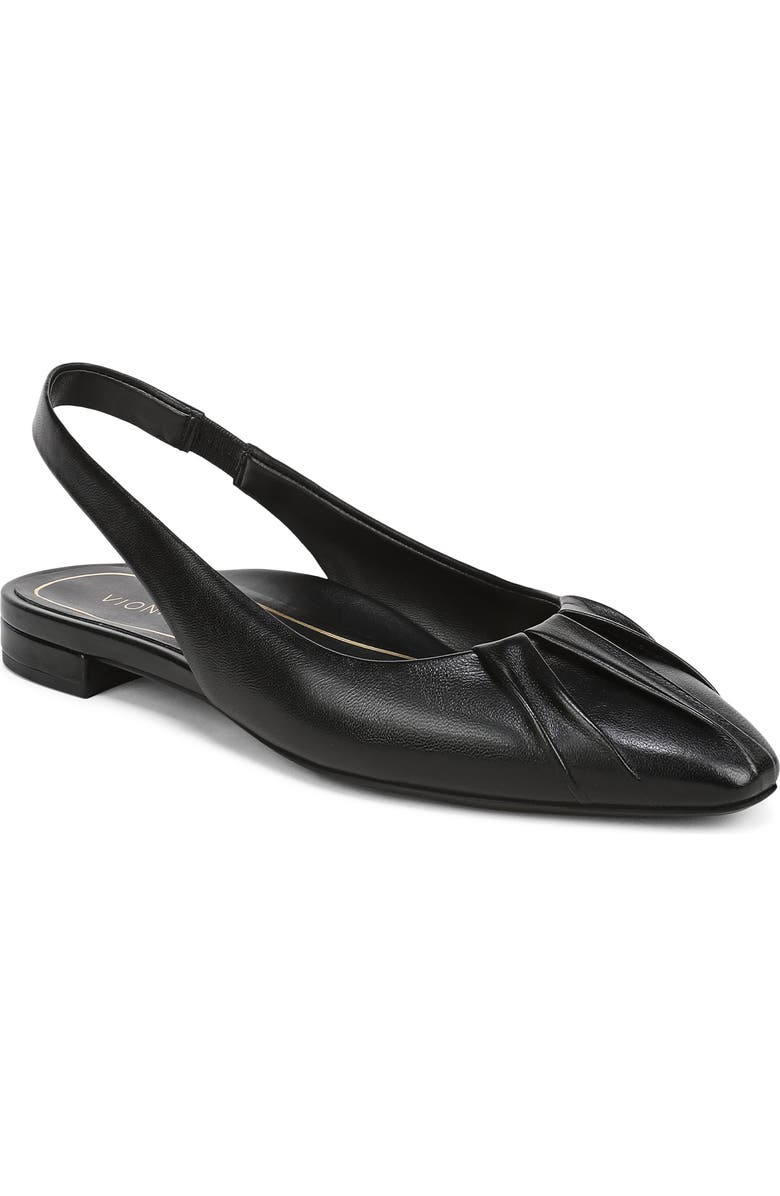 Vionic Gabriella Slingback Flat, Main, color, Blackleather