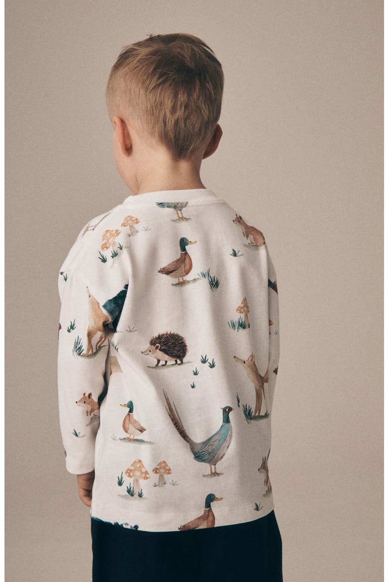 Kids' Watercolor Animal Print T-Shirt, Alternate, color, MULTI