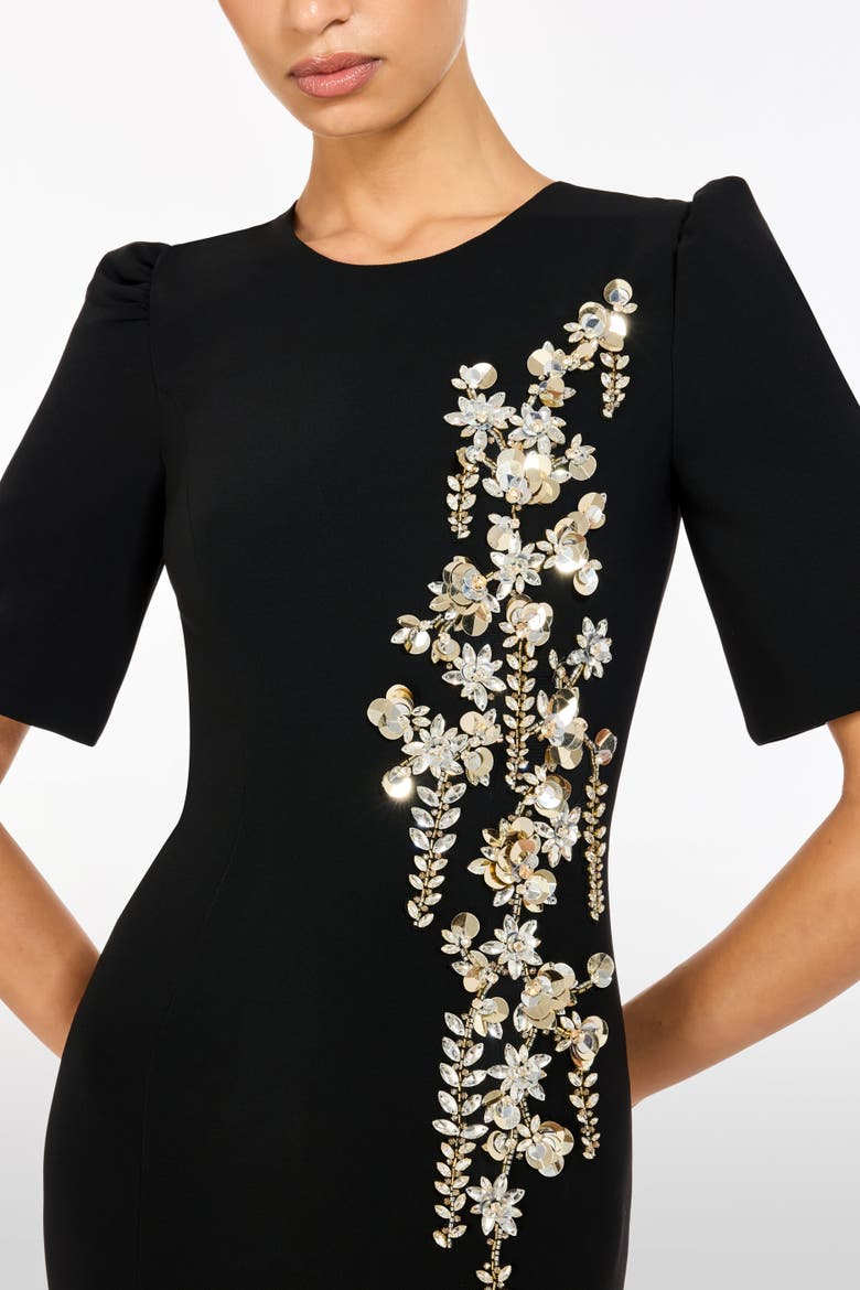 Roma Midi Dress, Alternate, color, Liquorice
