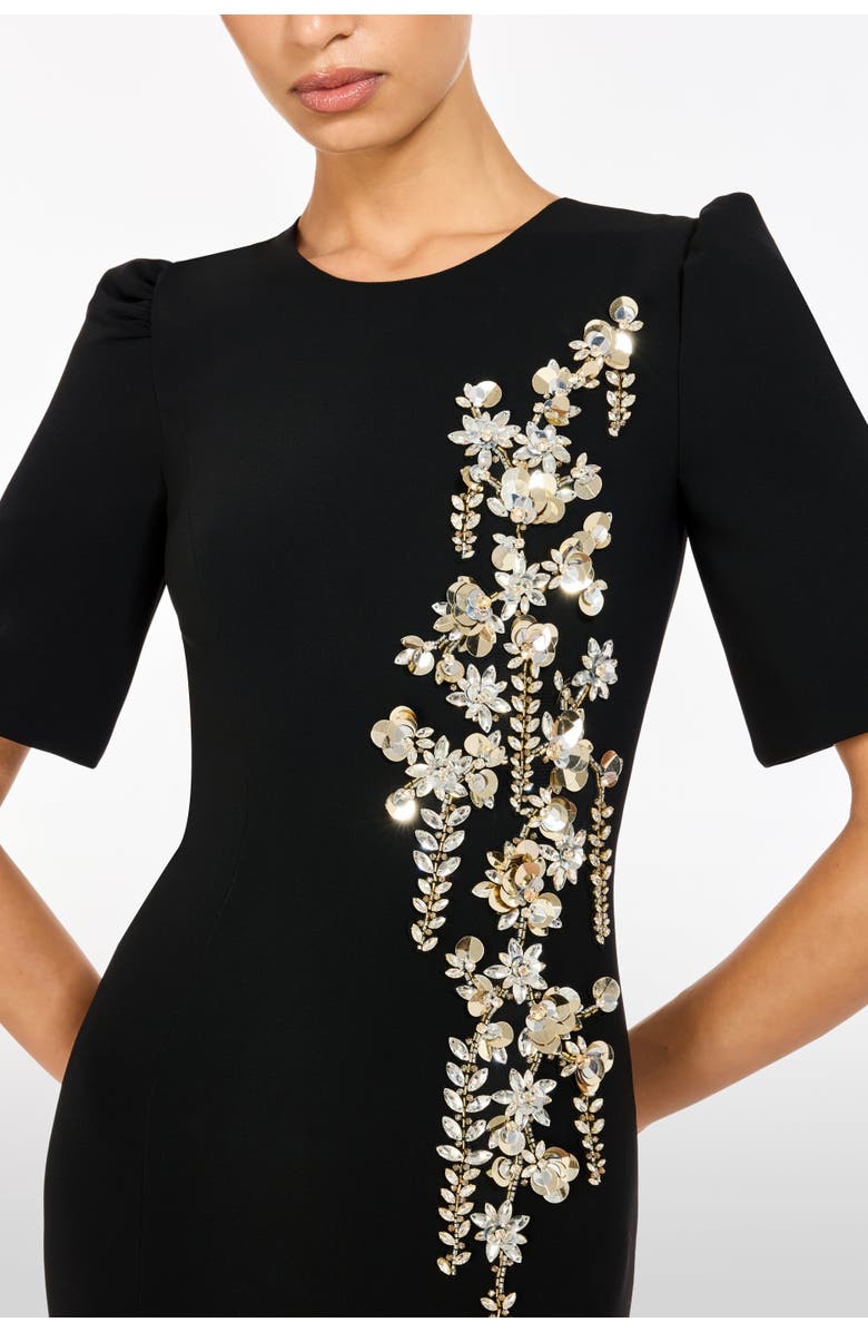 Jenny Packham Roma Midi Dress, Alternate, color, Liquorice