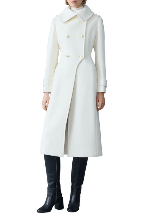 Elodie-R Double Breasted Wool Blend Coat