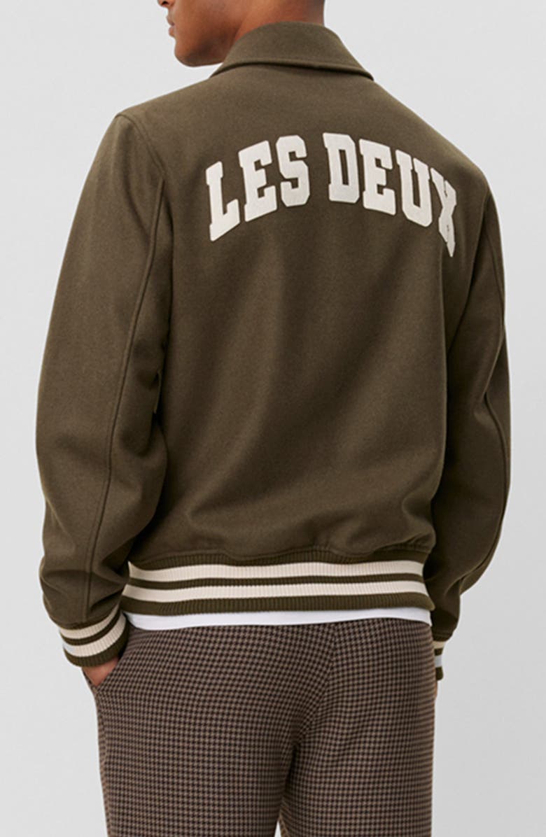 Les Deux Felipe Wool Blend Varsity Jacket, Alternate, color,