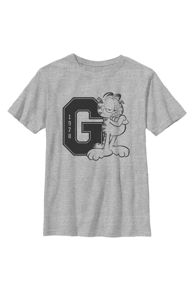Boys Garfield 1978 G Cat Pose T Shirt, Main, color, Sport Grey