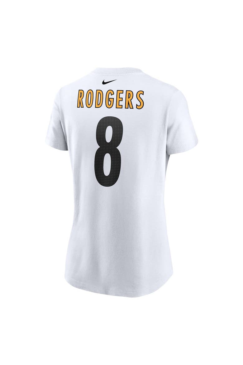 Women's Nike Aaron Rodgers White Pittsburgh Steelers Name & Number T-Shirt, Alternate, color, White