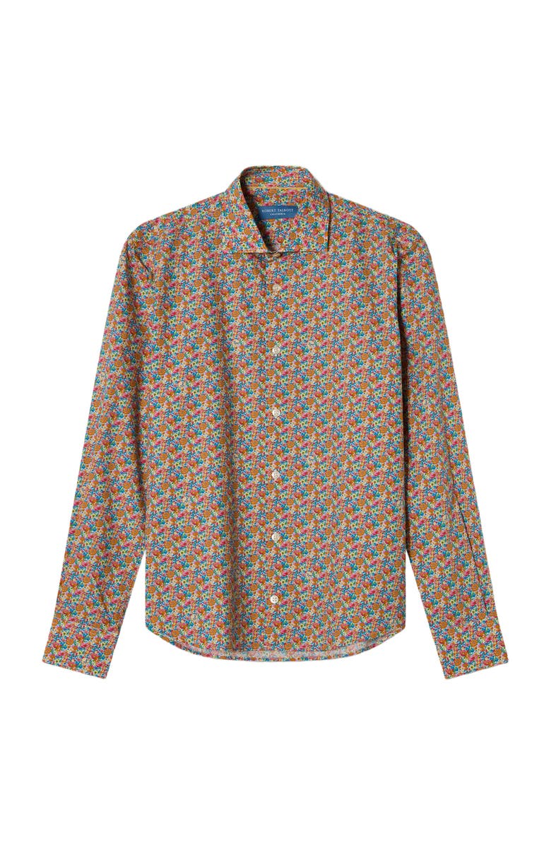 Robert Talbott Reynolds Printed Floral Shirt, Alternate, color, Blue Multi