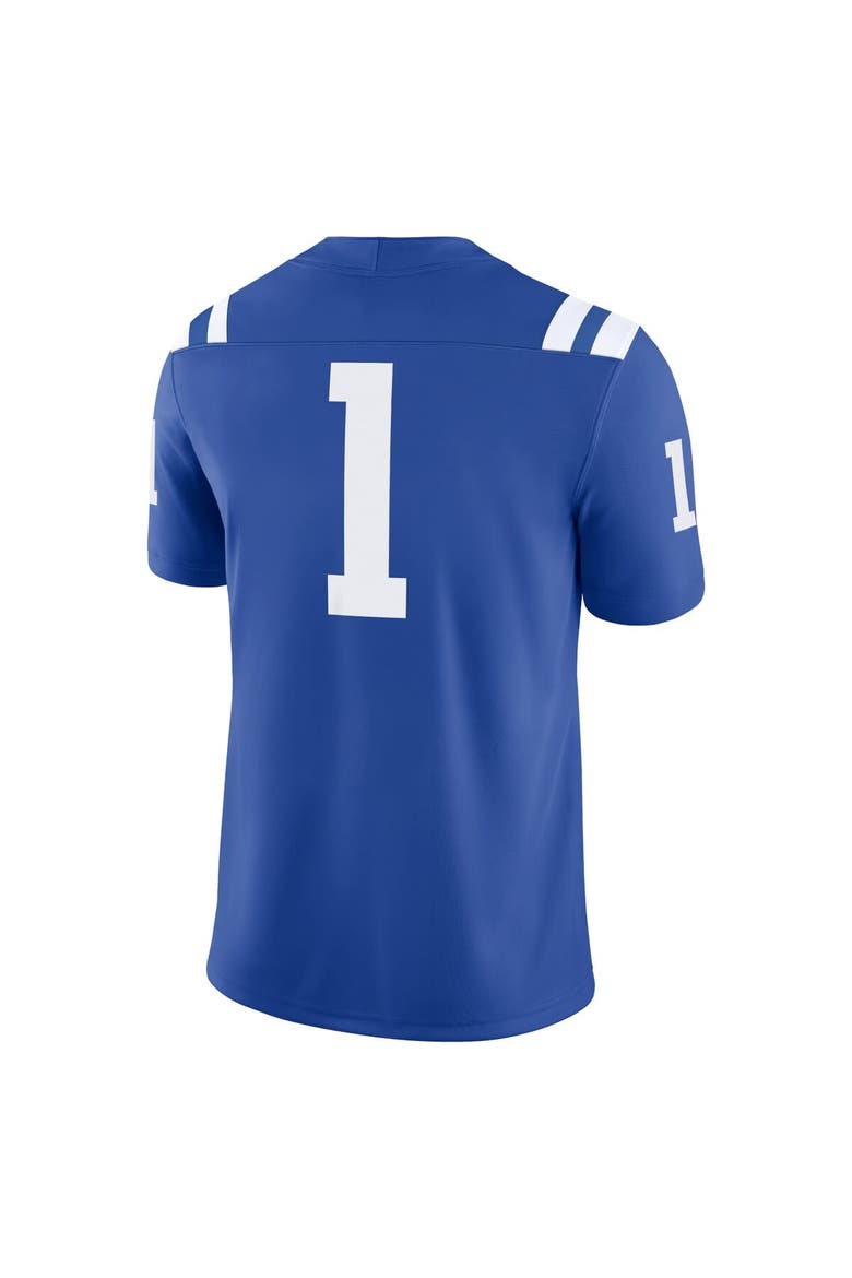 Men's Nike #1 Royal Duke Blue Devils Game Jersey, Alternate, color, Royal