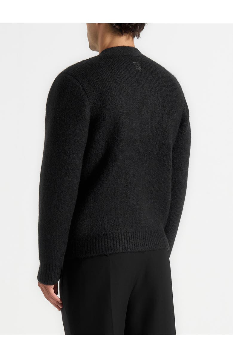 Manière De Voir Wool Knit Cardigan, Alternate, color, Black