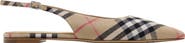 Burberry Check Dame Slingback Ballerinas