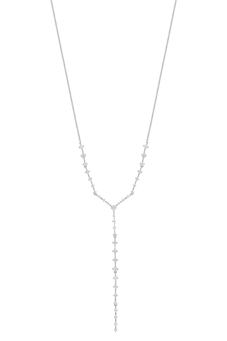 Solstice Diamond Y-Necklace (Nordstrom Exclusive), Main, color, 18K WHITE GOLD