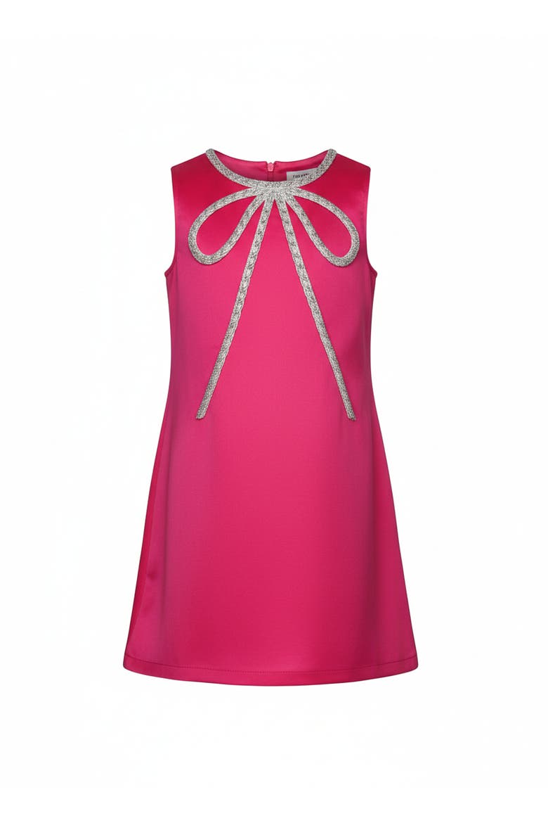 Flora Crystal-Bow Party Dress, Main, color, Pink