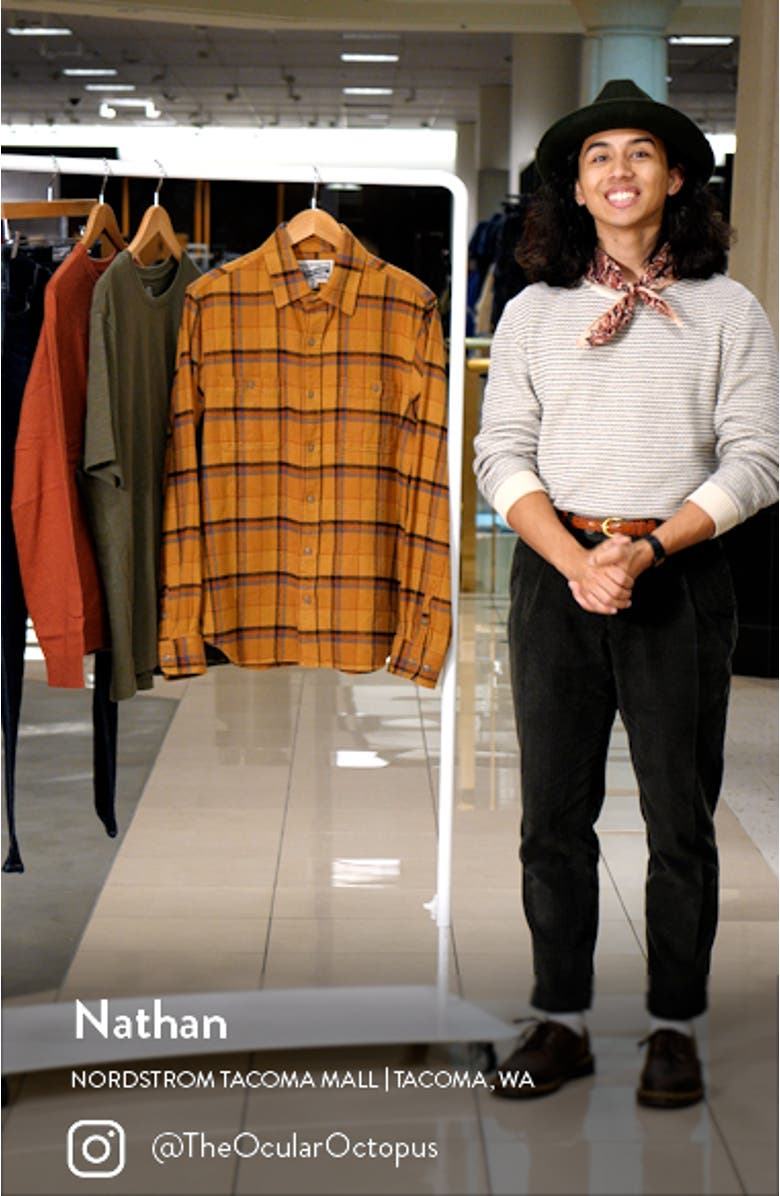 Two-Pocket Long Sleeve Flannel Button-Up Shirt, sales video thumbnail