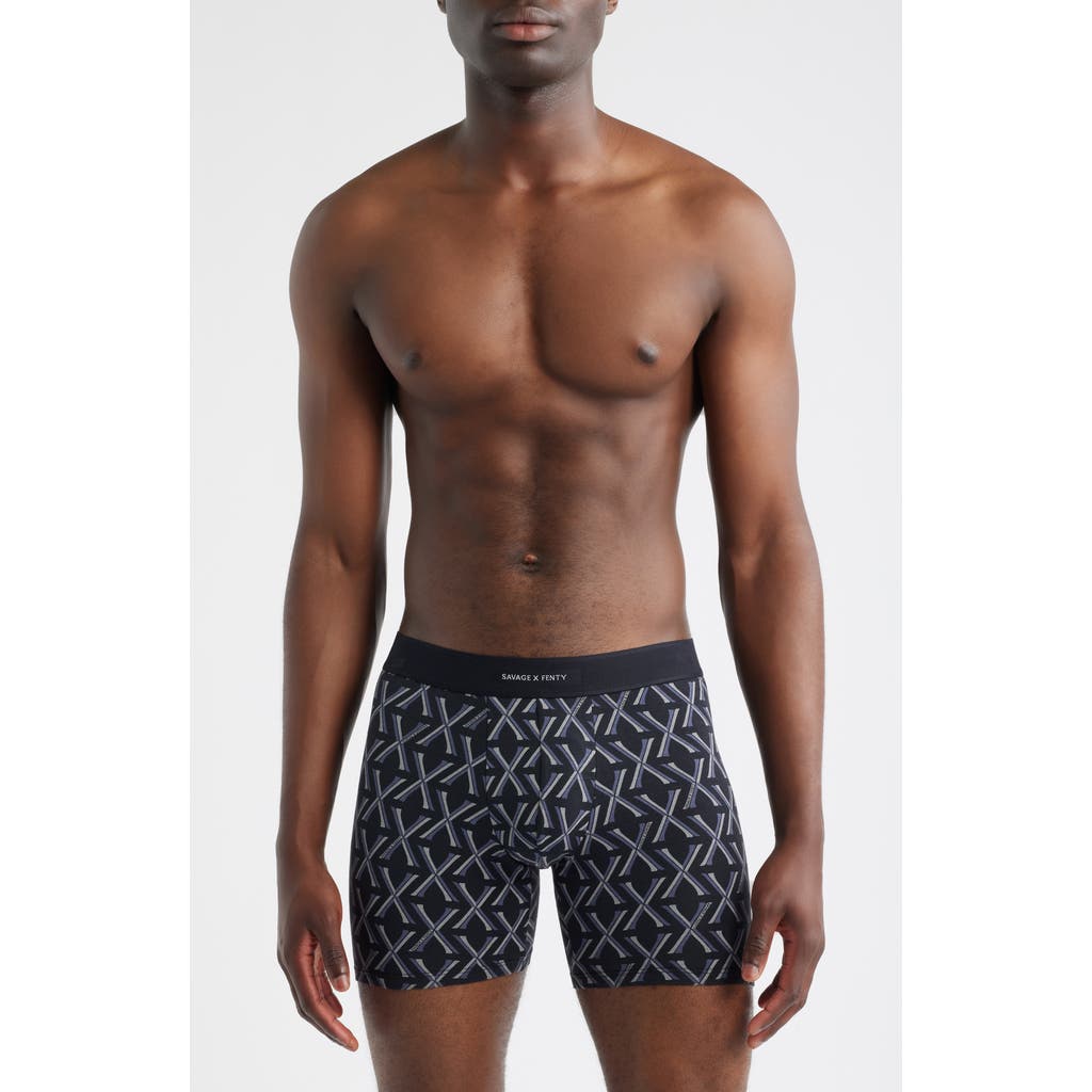 SAVAGE X FENTY Boxer Briefs in Black Caviar/greyish Area X Ef  product
