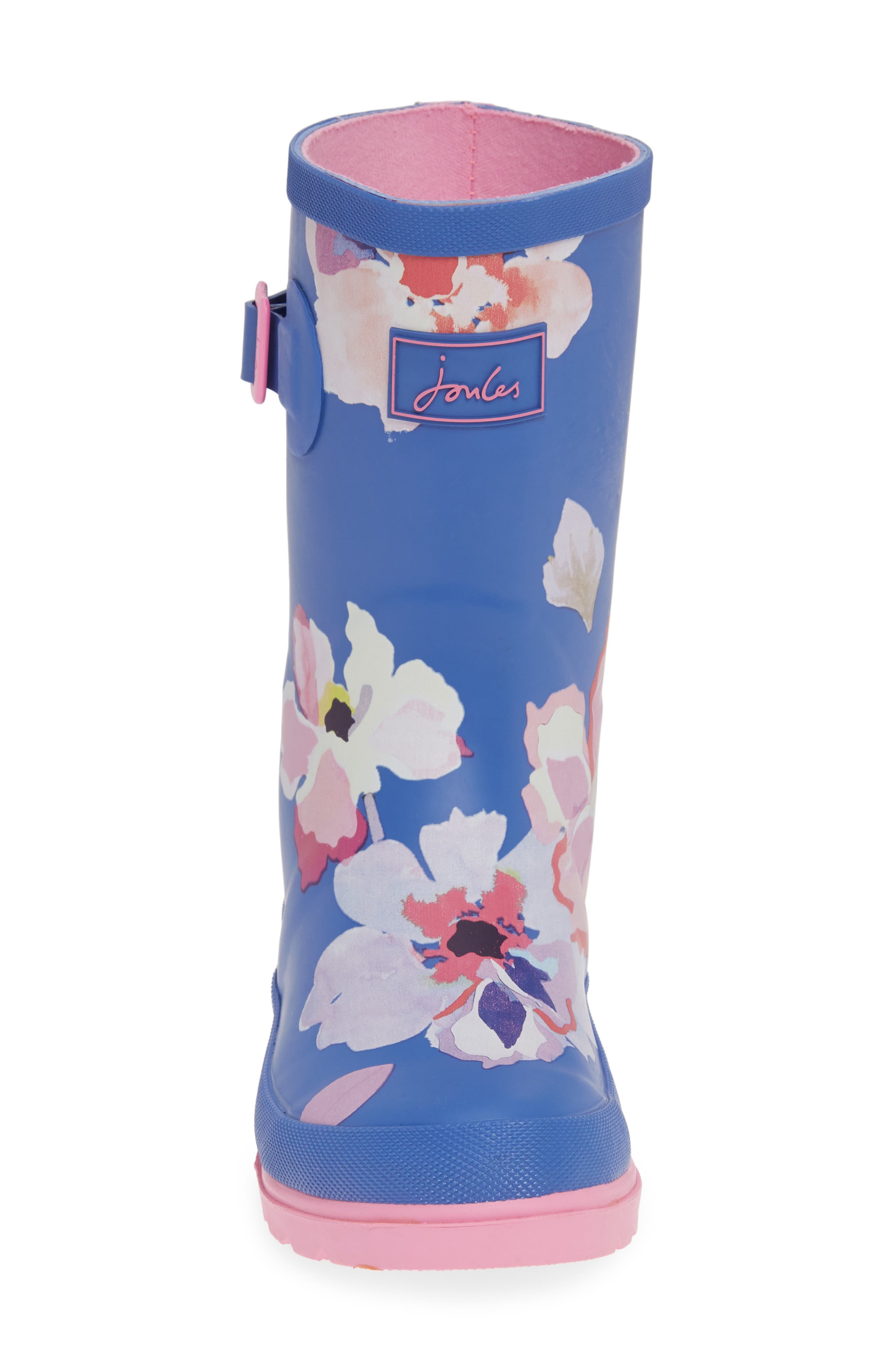 Mid Height Print Welly Waterproof Rain Boot, Alternate, color, BLUE LARGE FLORAL