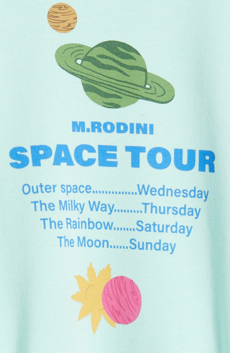 Mini Rodini Kids' Space Tour Sweatshirt, Alternate, color, Blue Green