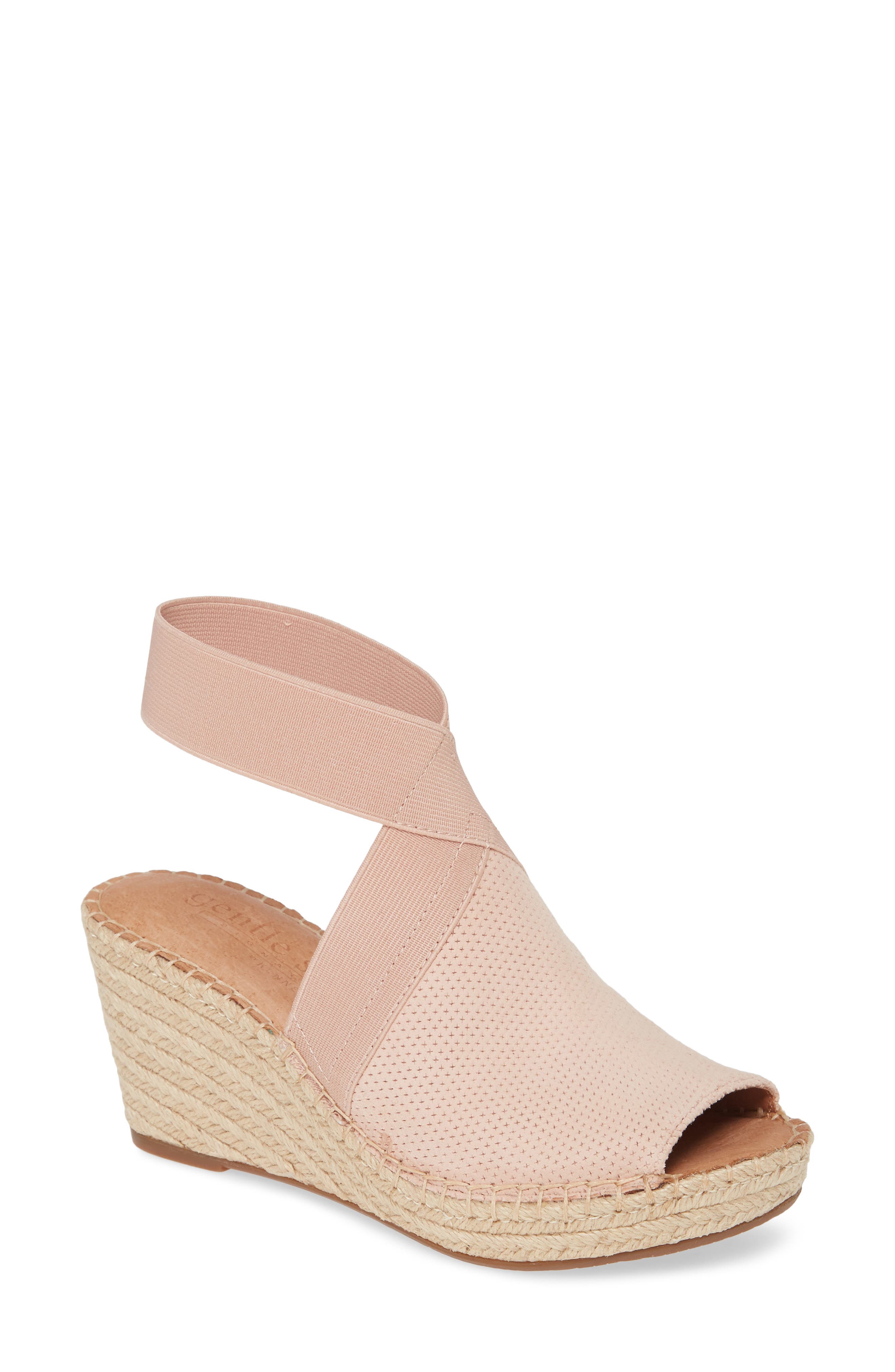 Signature Colleen Espadrille Wedge, Main, color, PEONY SUEDE
