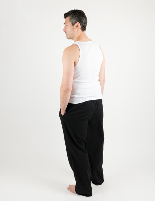 Leveret Cotton Flannel Holiday Pajama Pants In Black