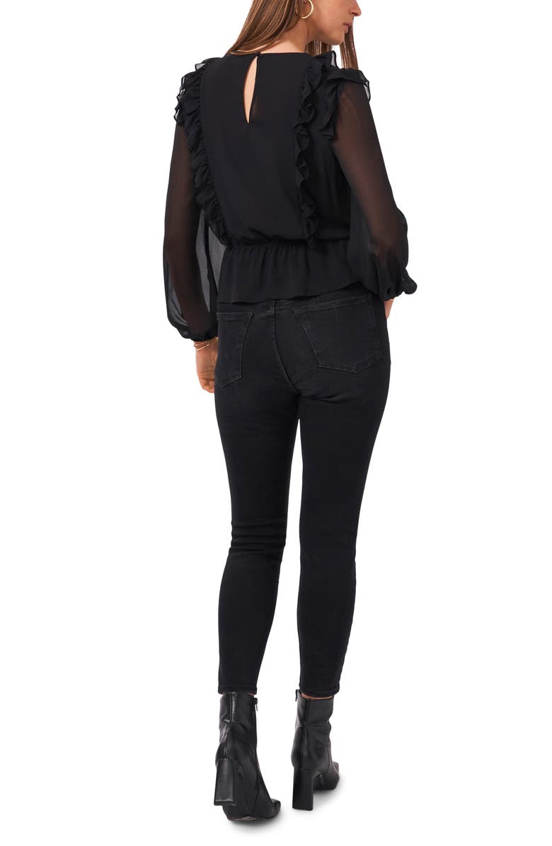 1.STATE Ruffle Detail Peplum Long Sleeve Blouse, Alternate, color, 