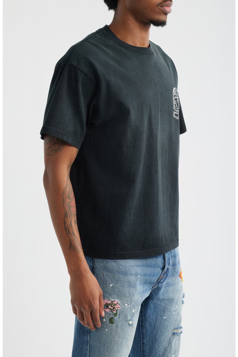 BB Faded Helmet Cotton Graphic T-Shirt, Alternate, color, BLACK