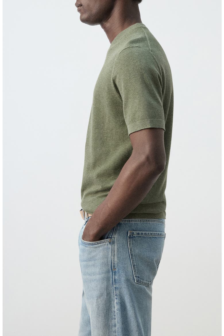 Fine Knit T-Shirt, Alternate, color, FOREST GREEN