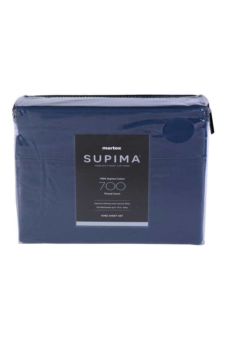 Iris 700 Thread Count 100% Supima Cotton Sheet Set, Main, color, BLUE INDIGO