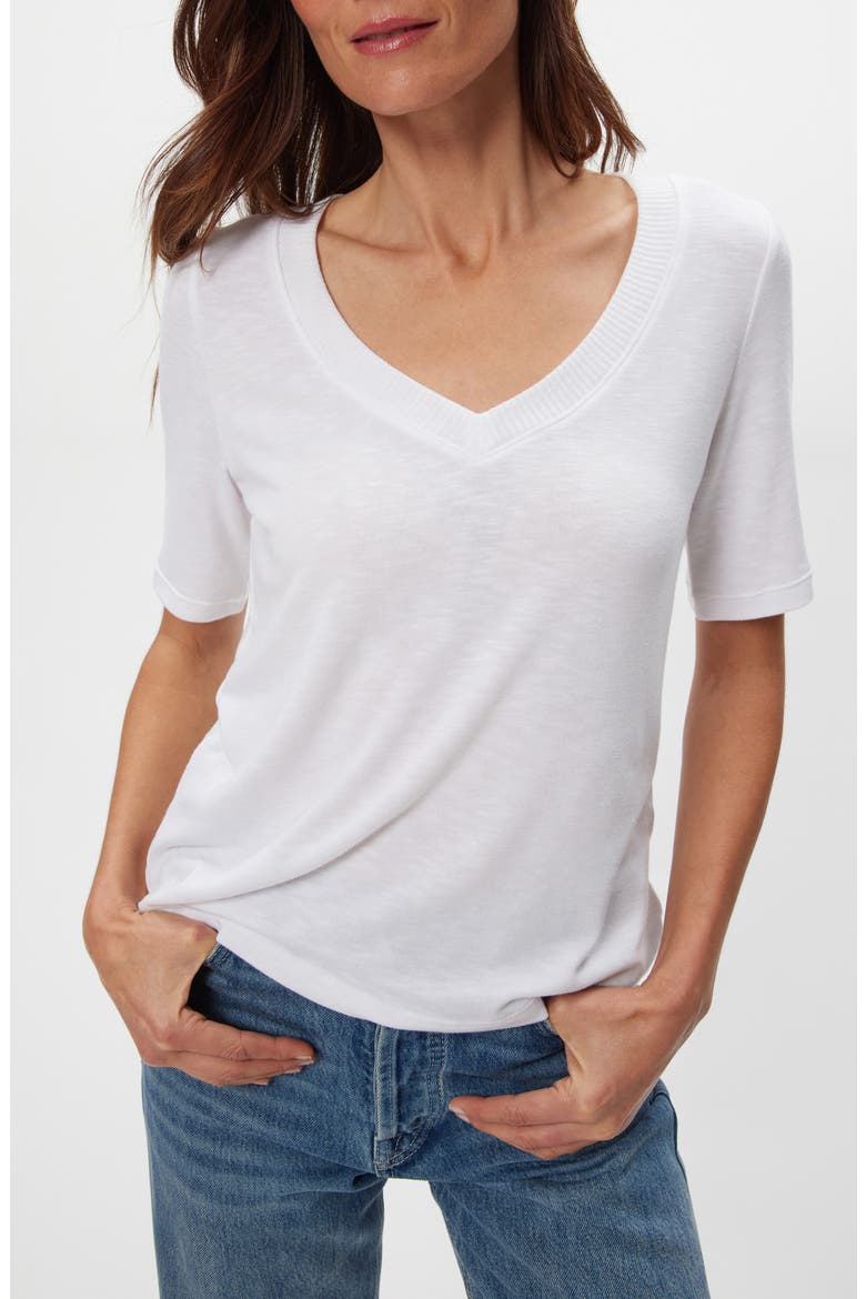 Matty V-Neck T-Top, Main, color, WHITE