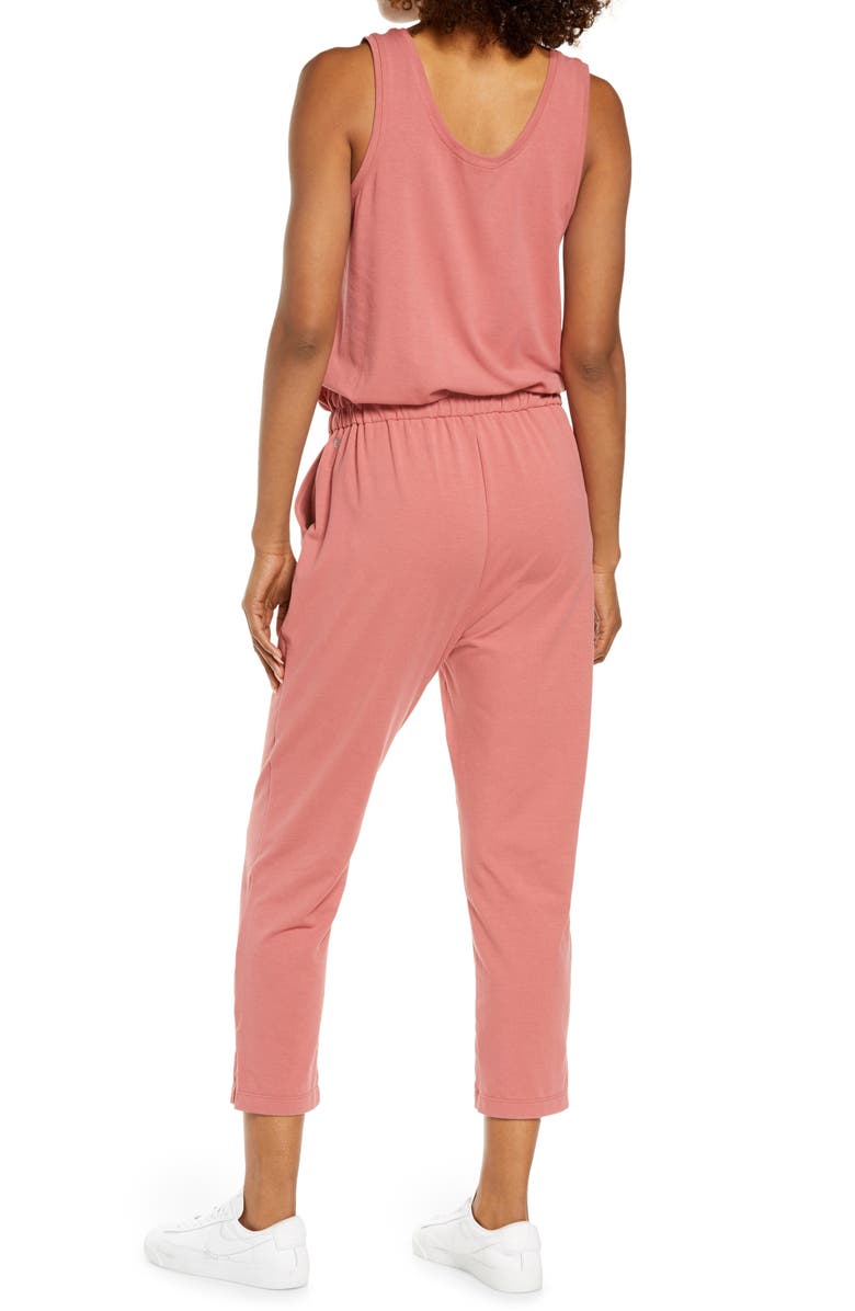 Zella Gwen Sleeveless Knit Jumpsuit, Alternate, color,
