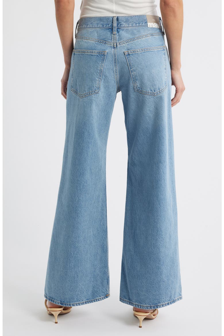 Sandy Low Waist Wide Leg Jeans, Alternate, color, MID USED CLASSIC DENIM