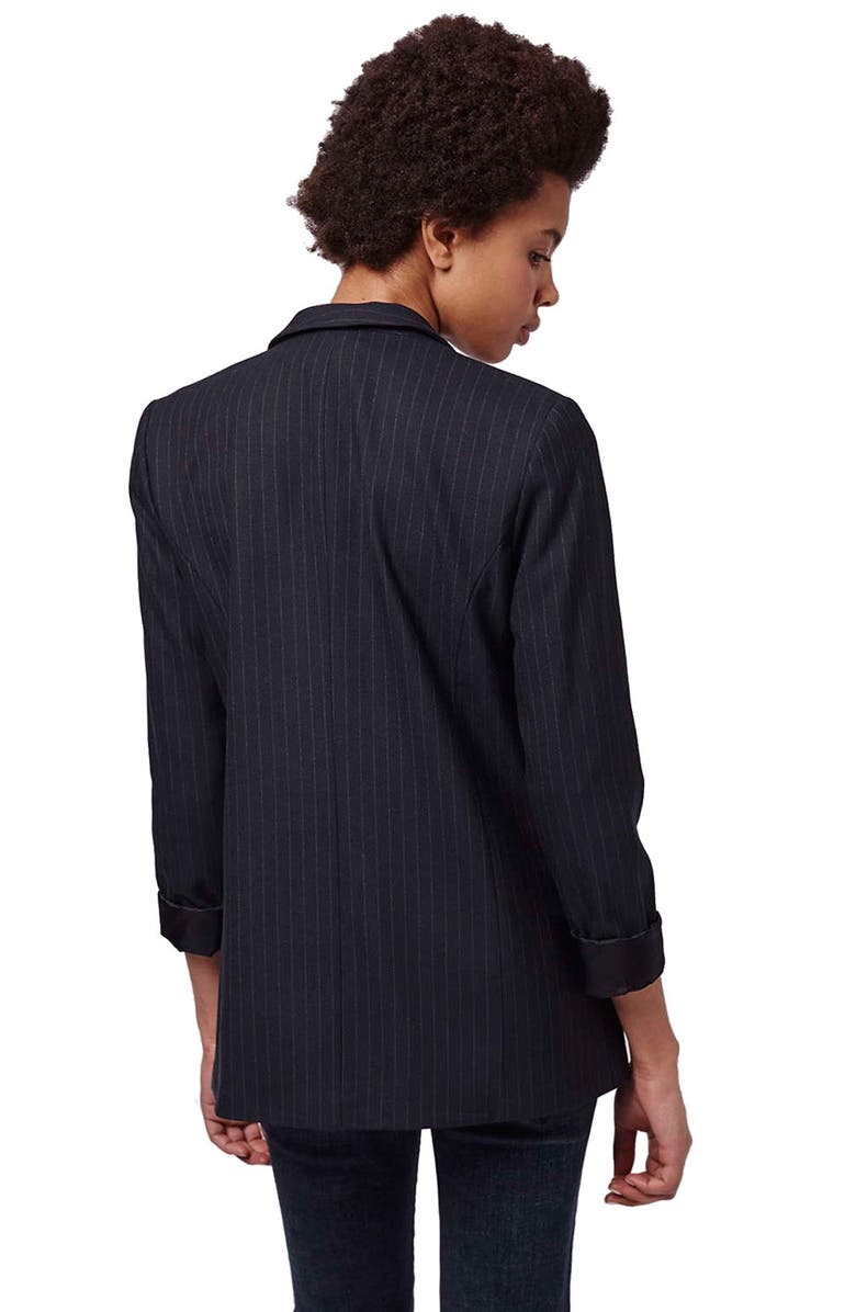 Topshop Pinstripe Blazer, Alternate, color,