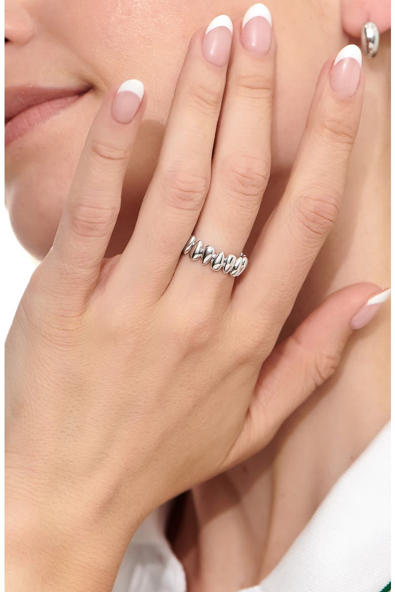 Teardrop Eternity Band Ring, Alternate, color, SILVER