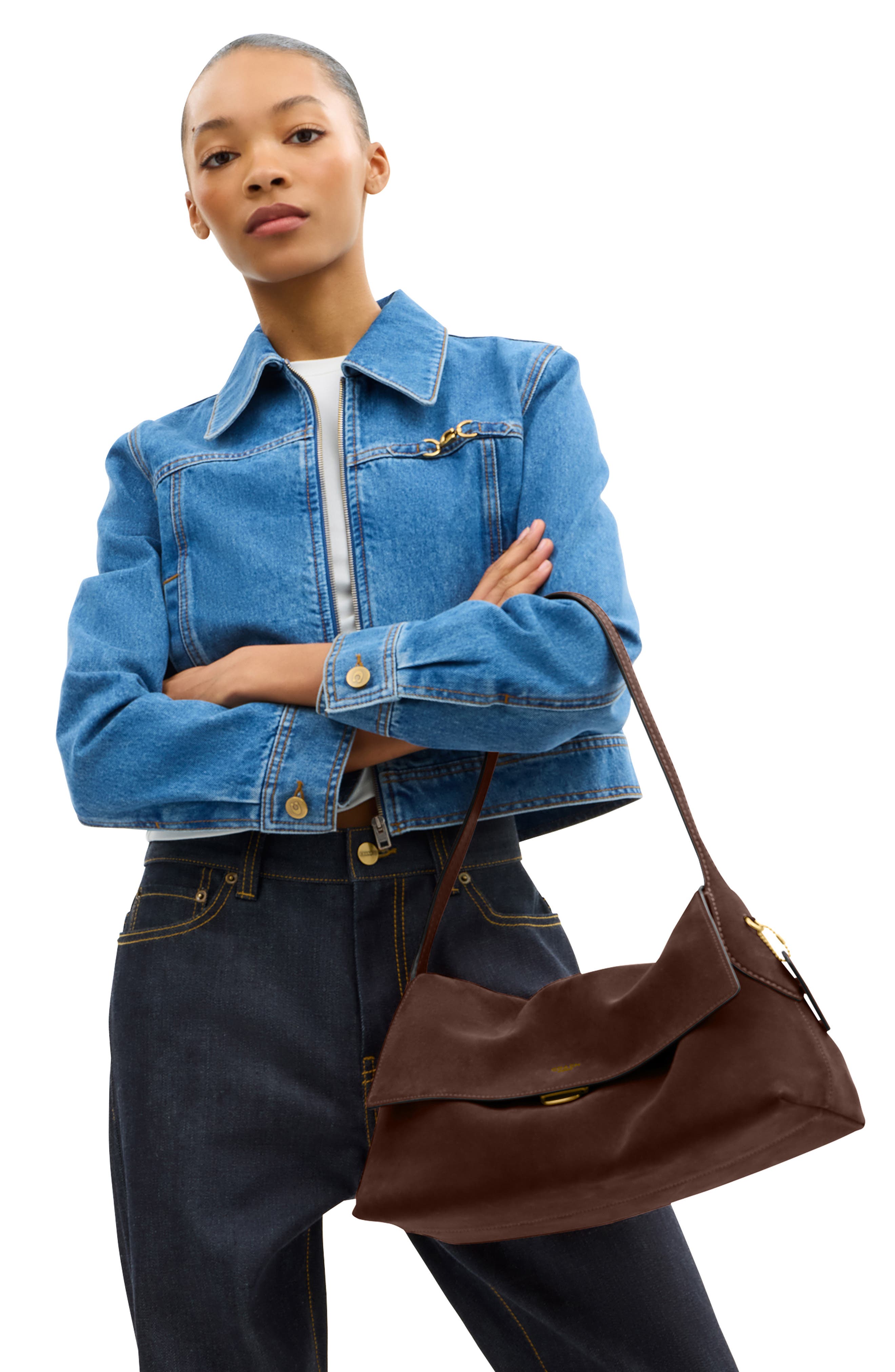 Chelsea 36 Leather Shoulder Bag, Alternate, color, B4/ DARK CHOCOLATE