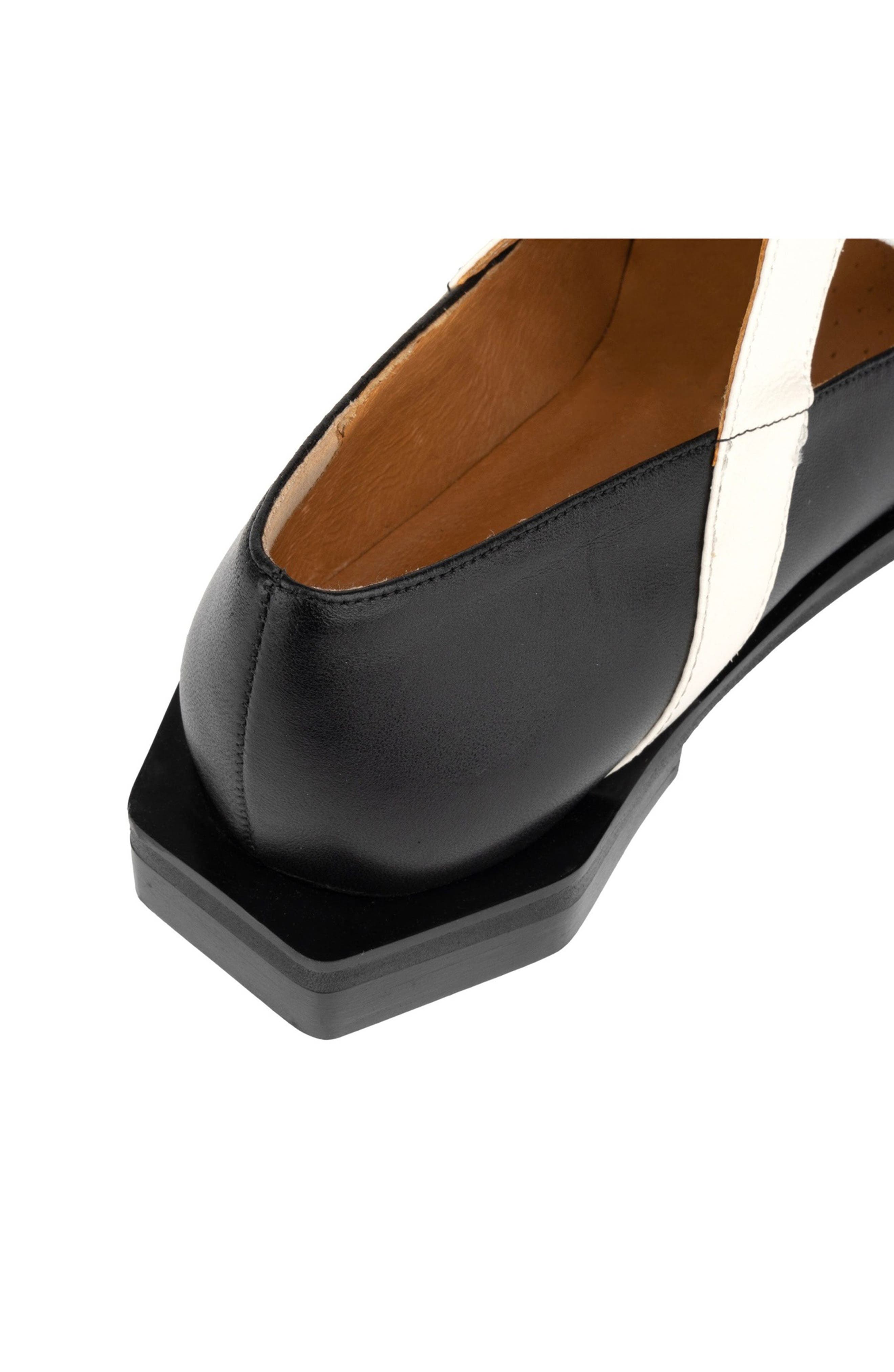 Harlowe Pointed Toe Flat, Alternate, color, BLACK