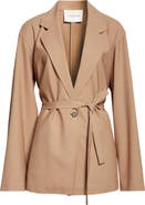 Lafayette 148 New York Tropical Wool Blend Tie Back Jacket